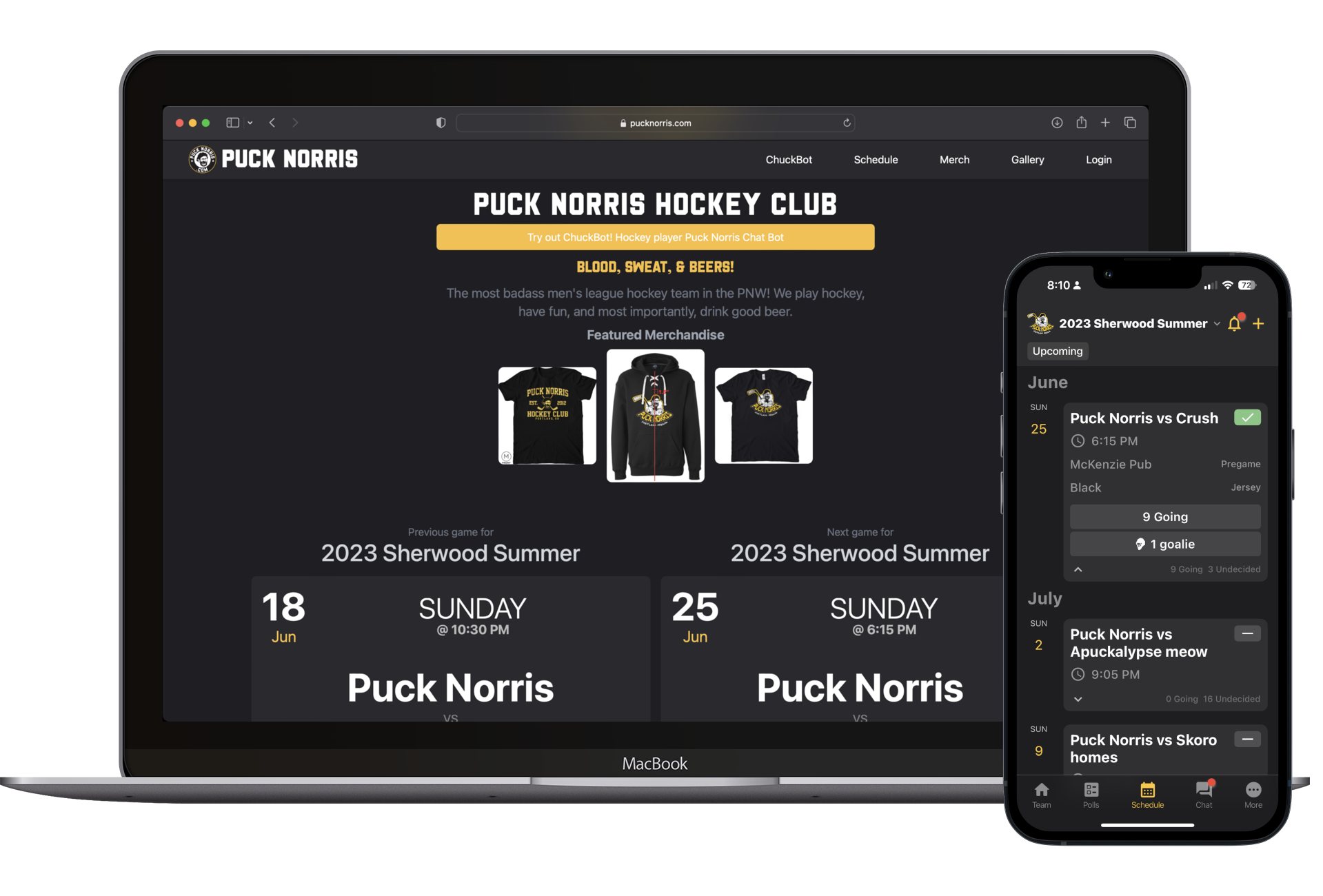 Puck norris app and site